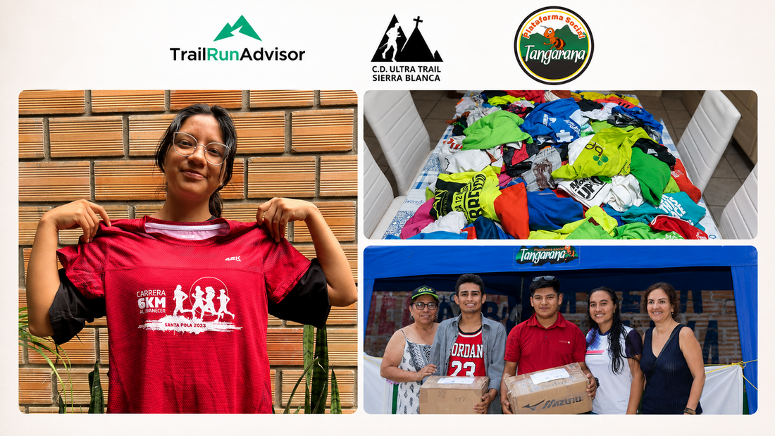 Recogida de camisetas Tangarana en punto de dorsales