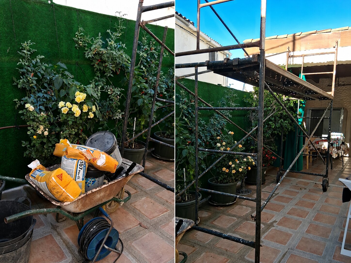 Voluntarios ayudando con una reparación doméstica